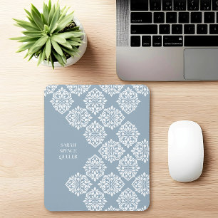 Tapis De Souris Régence Damas Classique Gris Géométrique Cadet Gra