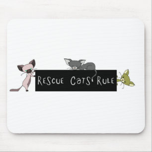 Tapis De Souris Règle de chats de délivrance !