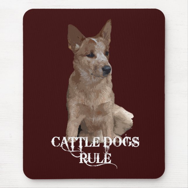Tapis De Souris Règle de chiens de bétail (Devant)