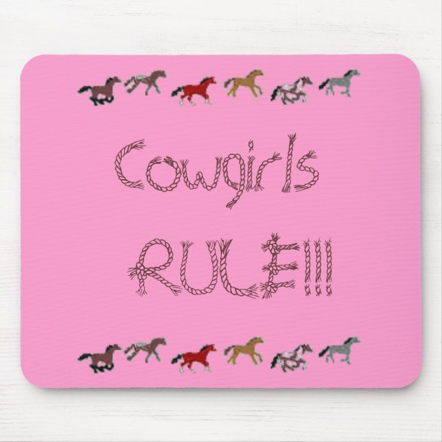 Tapis De Souris RÈGLE de cow-girls ! ! ! (Devant)