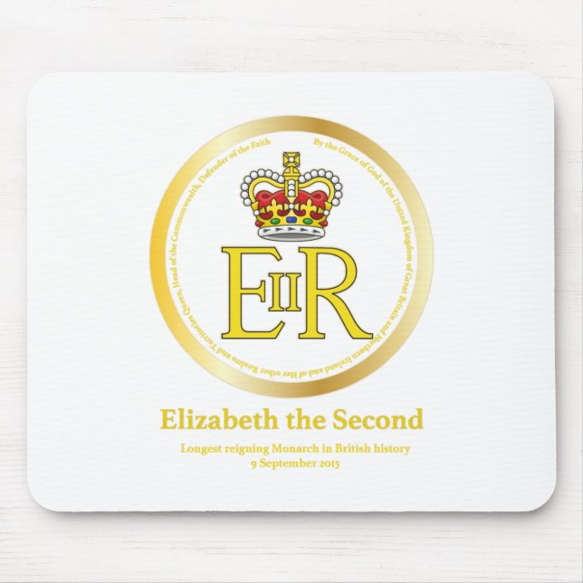 Tapis De Souris Règne de la Reine Elizabeth II (Devant)