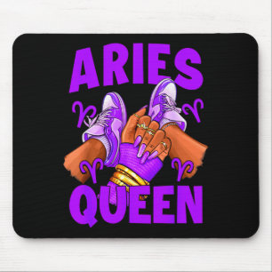Tapis De Souris Reine Bélier Ongles Baskets Zodiaque Anniversaire 