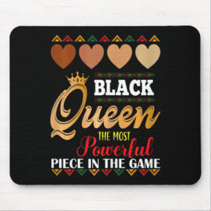Tapis De Souris reine noire juneteenth plus puissant échecs africa