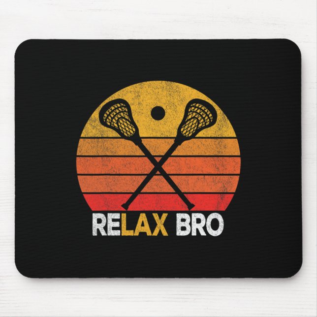 Tapis De Souris Relax Bro Drôle Cité de crosse Crosse Vin (Devant)