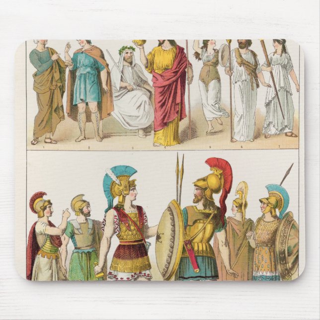 Tapis De Souris Religieux grecs et les militaires s'habillent (Devant)