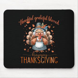 Tapis De Souris Remerciements à la Turquie béni Heureux Thanksgivi