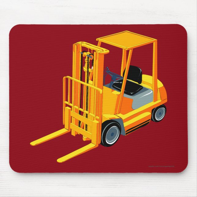Tapis De Souris Remorque jaune, Camion à palette pour enfants (Devant)