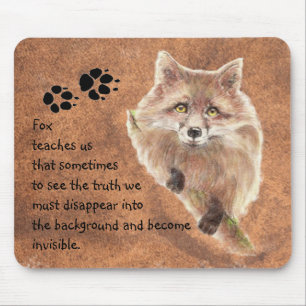 Tapis De Souris Renard, Totem animal, Guide de l'esprit, Symbole