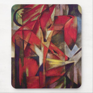 Tapis De Souris Renards par Franz Marc, Art cubiste abstrait vinta