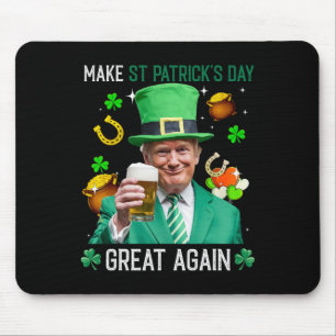 Tapis De Souris Rendez la Saint-Patrick grande à nouveau Leprechau