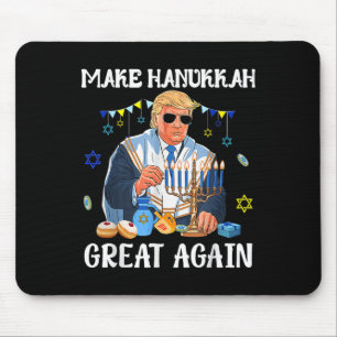 Tapis De Souris Rendre à Hanoukka sa grandeur Trump juif laid