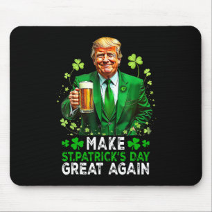 Tapis De Souris Rendre la Saint Patrick grande à nouveau Usa Flag