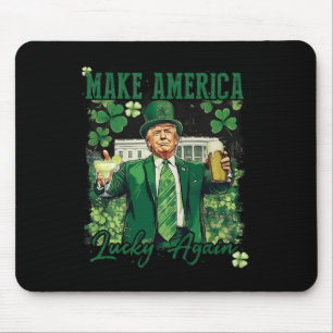 Tapis De Souris Rendre l'Amérique chanceuse à nouveau drôle Trump 