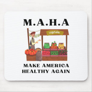 Tapis De Souris Rendre l'Amérique en santé Veggie Stand Trump Rfk