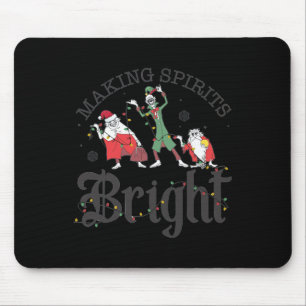 Tapis De Souris Rendre les esprits lumineux Noël Hanté Fantômes