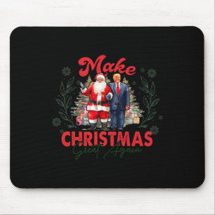 Tapis De Souris Rendre Noël super à nouveau drôle Père Noël Trump 