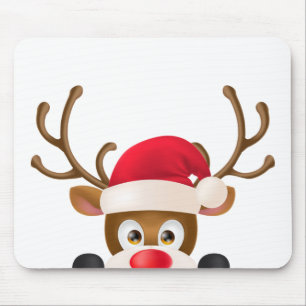 Tapis De Souris Renne élégant avec le casquette   Mousepad de P