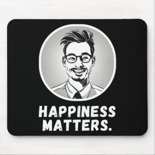 Tapis De Souris Répandre Joie Bonheur S Typographie Avec Vector Il