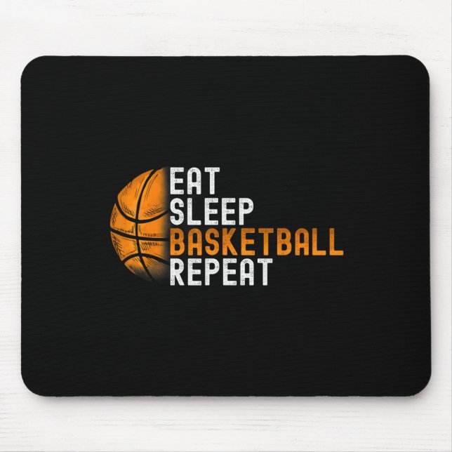 Tapis De Souris Répéter le basketball du sommeil (Devant)
