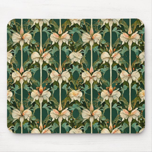 Tapis De Souris Répétition des Motifs botaniques (Devant)