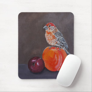 Tapis De Souris Repos de midi du Roselin familier Peinture d'Alfre