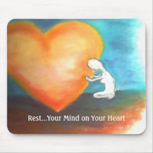 Tapis De Souris Reposez votre esprit sur votre mousepad de coeur