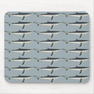 Tapis De Souris Requin Bleu, Vie Maritime Aquatique Océanique Vint