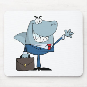 Tapis De Souris Requin d'affaires ondulant une salutation