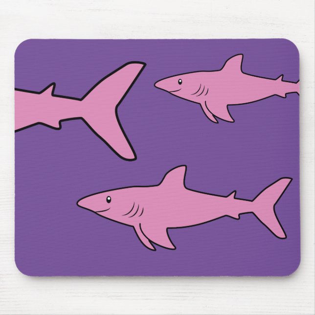 Tapis De Souris Requins roses (Devant)