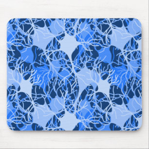 Tapis De Souris Réseau Neuronal Neurones Bleus