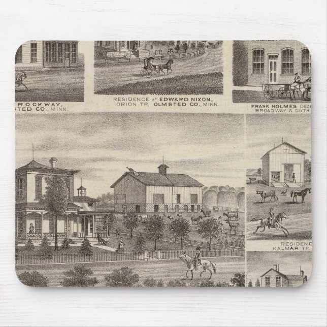 Tapis De Souris Résidences, entreprises et ville d'Eyota (Devant)