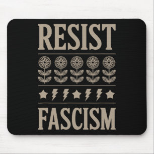 Tapis De Souris Résister au Fascisme Protester contre Trump Anti T