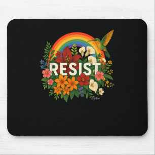 Tapis De Souris Résistez à l'opposition florale à Trump