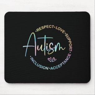 Tapis De Souris Respect Love Support Sensibilisation sur l'autisme