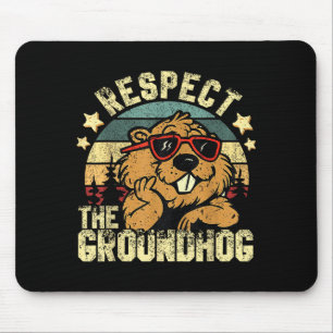 Tapis De Souris Respectez le jour de la marmotte Marmotte Vacances