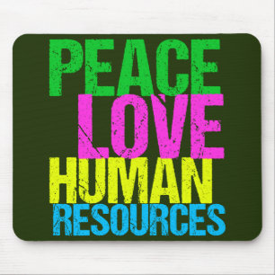 Tapis De Souris Ressources humaines d'amour de paix