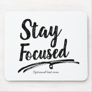 Tapis De Souris RESTEZ CONCENTRÉ Typographie de bureau personnalis