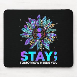 Tapis De Souris Restez; Demain a besoin de vous Sensibilisation à 