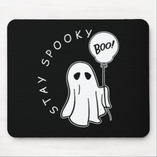Tapis De Souris Restez Éffrayant Boo Cute Ghost Halloween Saison É
