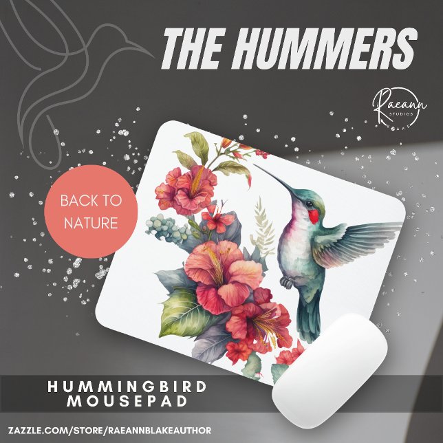 Tapis De Souris Retour à la nature Carton de souris des colibris (Créateur téléchargé)