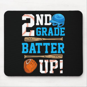 Tapis De Souris Retour à l'école 2e année Batter Up Baseball en pr