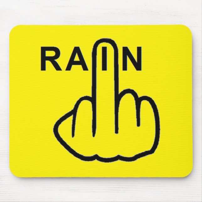 Tapis De Souris Retourner de pluie Mousepad (Devant)