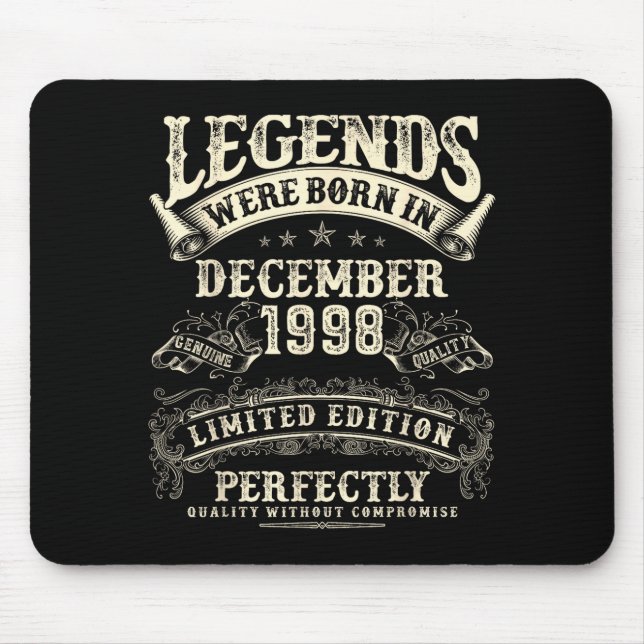 Tapis De Souris Retro 27th Birthday For Men 27 Year Old December 1 (Devant)