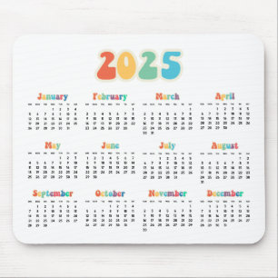 Tapis De Souris Retro 60s Hippie 2023 calendar