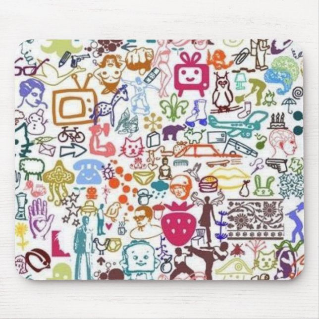 Tapis De Souris rétro aléatoire (Devant)