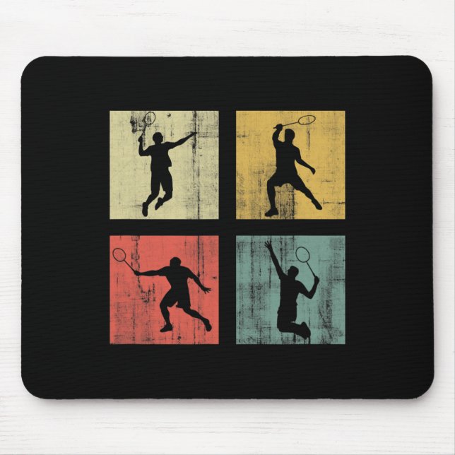 Tapis De Souris Retro Badminton (Devant)