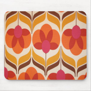 Tapis De Souris Rétro conception de fleur