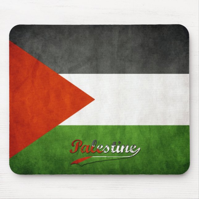 Tapis De Souris Rétro drapeau de la Palestine (Devant)