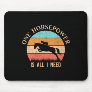 Tapis De Souris Retro équitation Girl Drôle cavalier Cheval Vint