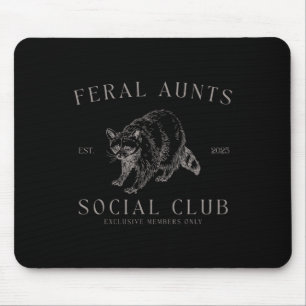 Tapis De Souris Retro Feral Tante Social Club Grossesse Reveillez 